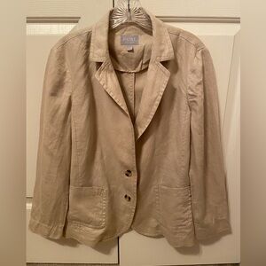 Pure Collection 100% linen blazer size 8/10  with 2 button front minimalistic